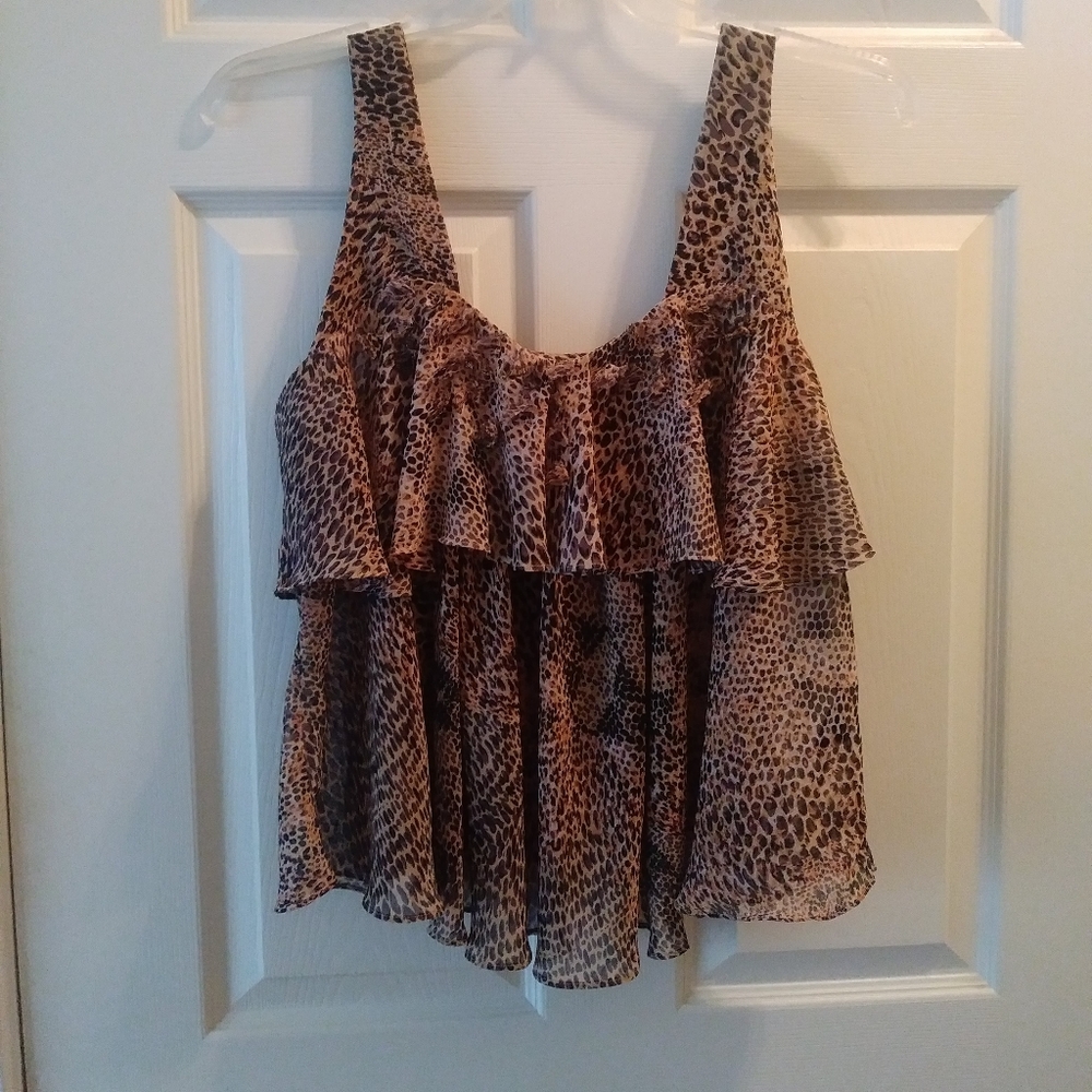 Lapis Cheetah Print Top